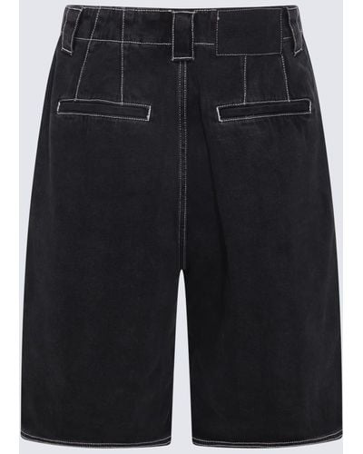 Sunnei Washed Denim Shorts - Black