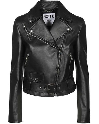 Moschino Leather Jacket - Black