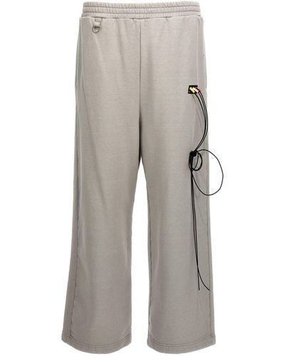 Doublet Rca Cable Embroidery Sweatpants - Gray