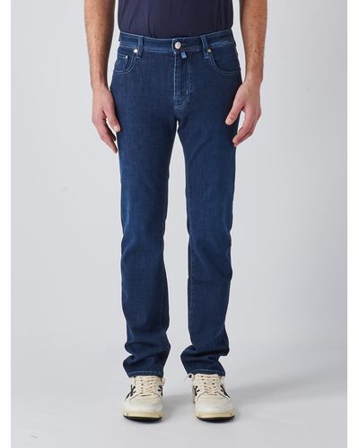 Jacob Cohen Pantalone Slim Fit With Zip Bard Pants - Blue