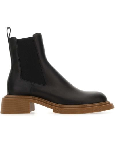 Loewe Leather Chelsea Ankle Boots - Black