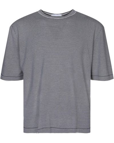 Lardini Jersey Striped/ T-Shirt - Grey