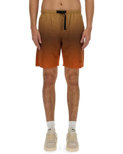 MSGM Cotton Bermuda Shorts - Brown