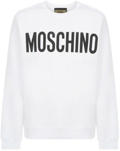 Moschino Logo-printed Crewneck Sweatshirt - White