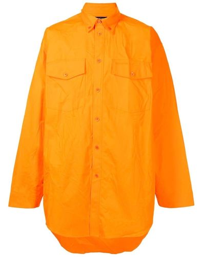 Balenciaga Oversized Cotton Shirt - Orange