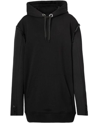 Burberry Hooded Patch Sweatshirt - Black
