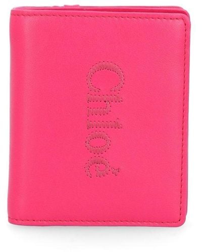 Chloé Sense Compact Bi-Fold Wallet - Pink