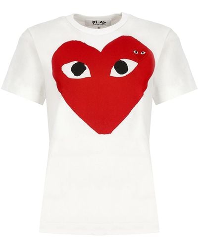 COMME DES GARÇONS PLAY T-Shirt With Logo - Red