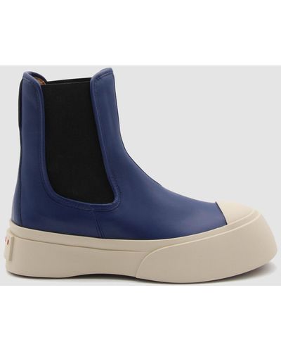 Marni Leather Boots - Blue