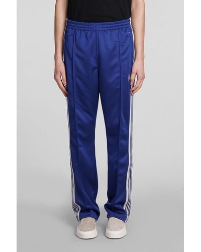 Needles Trousers In Blue Polyester