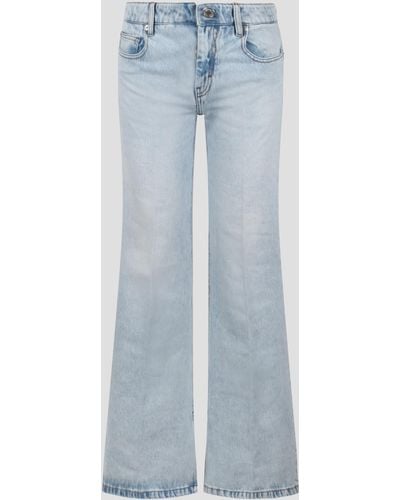 Ami Paris Slitted Flare Fit Jeans - Blue