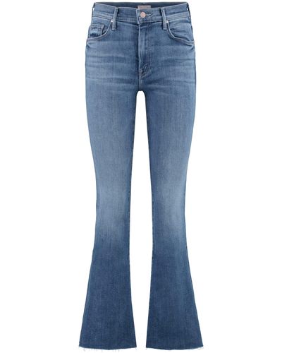 Mother The Weekender Fray 5-pocket Straight-leg Jeans - Blue