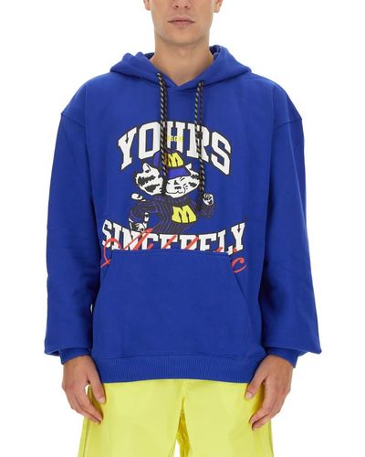 MSGM Sweatshirt With Logo - Blue