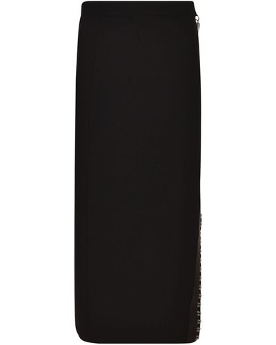 Roberto Cavalli Side Zipped Skirt - Black