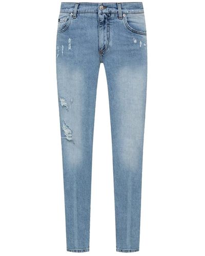Dolce & Gabbana Cotton Denim Jeans - Blue
