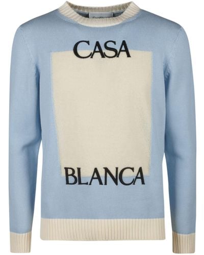 Casablancabrand Knit Brand Sweater - Blue