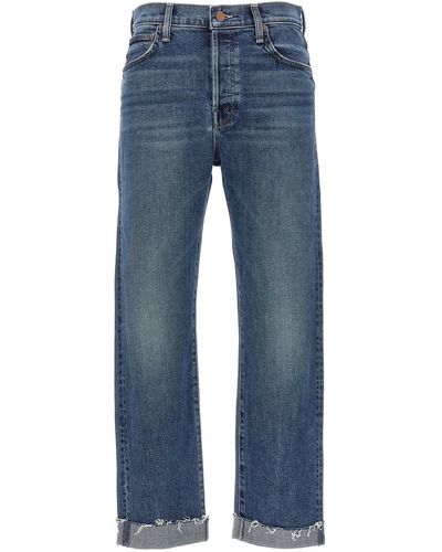 Mother Cropped Denim Jeans - Blue