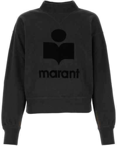 Isabel Marant Slate Cotton Moby Sweatshirt - Black