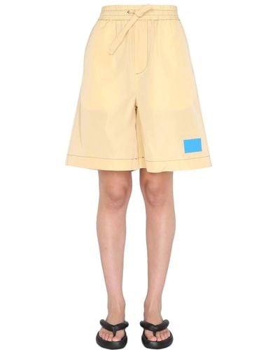 Sunnei Patch Shorts - Yellow
