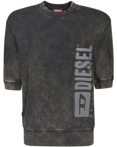 DIESEL Logo Knit Sweater - Gray