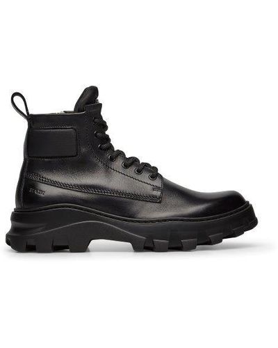 Fabi Calf Leather Ankle Boot - Black