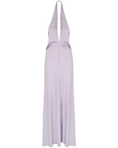D.exterior Satin Dress - Purple