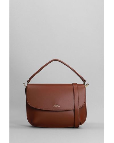 A.P.C. Sarah Hand Bag In Leather Colour Leather - Brown