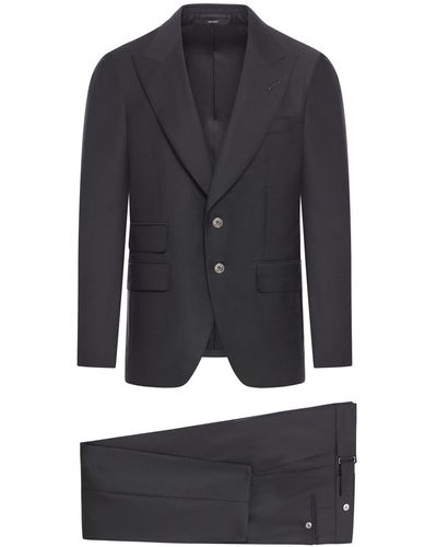 Tom Ford Wool Mohair Atticus Suit Fl - Blue