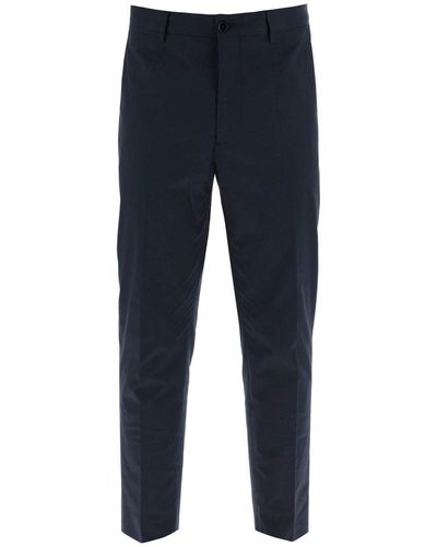 Etro Tapered Stretched Chino Trousers - Blue