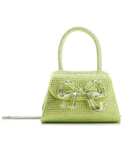 Self-Portrait Micro Bag With Bow - Green