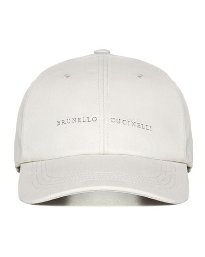 Brunello Cucinelli Wool Baseball Hat - White