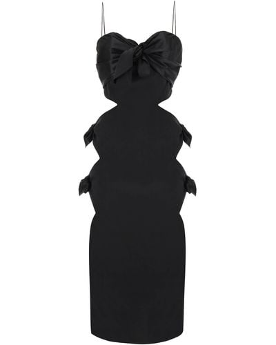Alessandra Rich Cut-out Dress - Black