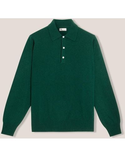 Doppiaa Aaric Wool Polo Shirt - Green