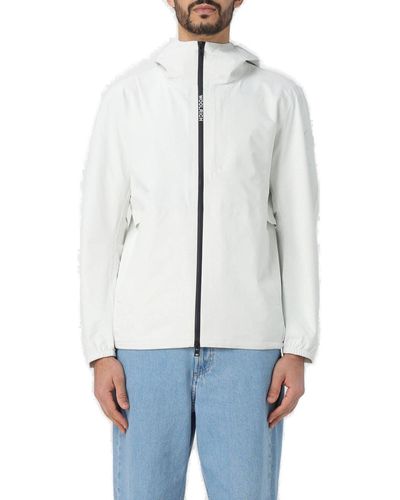 Woolrich Waterproof Pacific Hooded Jacket - White