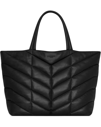 Saint Laurent Nappa Puffer Tote Bag - Black