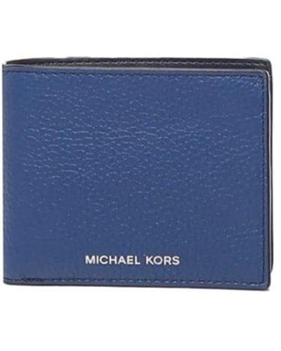 MICHAEL Michael Kors Hudson Book Wallet In Grained Leather - Blue