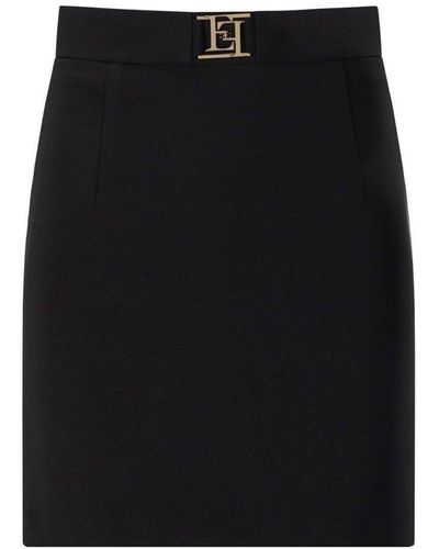 Elisabetta Franchi Black Mini Skirt