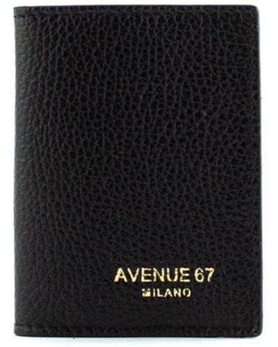 Avenue 67 Leather Card Holder - Black