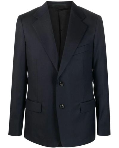 Lanvin Single-breasted Wool Jacket - Blue