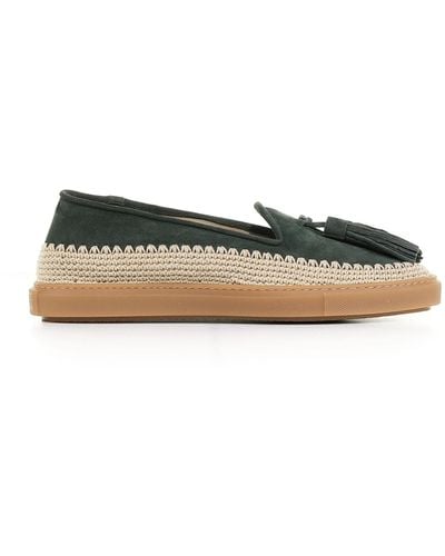 Fratelli Rossetti Suede Loafer With Rope Detaill - Multicolour