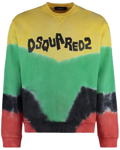 DSquared² Cotton Crew-neck Sweatshirt - Green