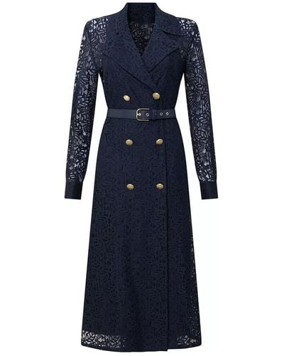 Max Mara Studio Studio Colimbo Lace Coat - Blue