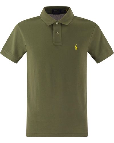 Ralph Lauren Slim-Fit Pique Polo Shirt - Green