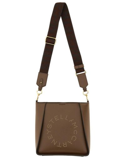 Stella McCartney Stella Logo Small Shoulder Bag - Brown