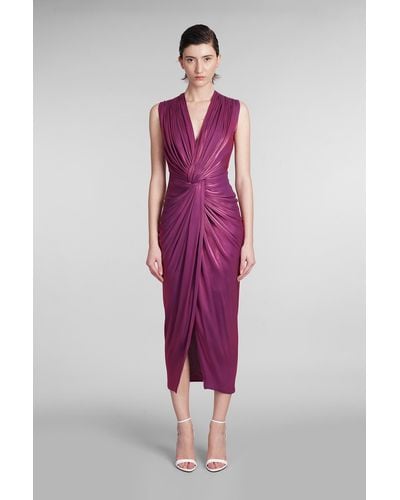Costarellos Franca Dress In Viola Polyester - Purple