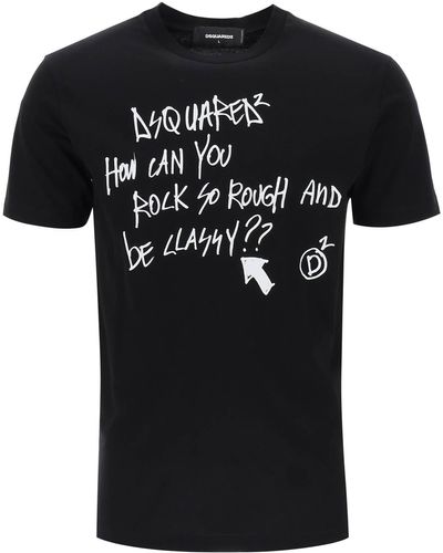 DSquared² Cool Fit Printed Tee - Black