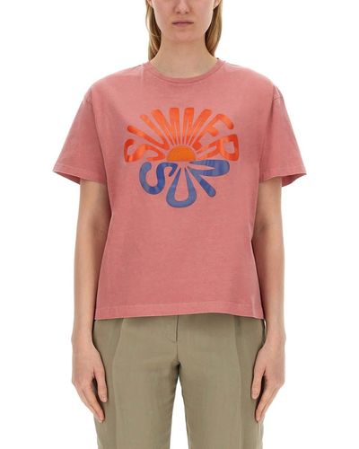 PS by Paul Smith Summer Sun Print T-Shirt - Red