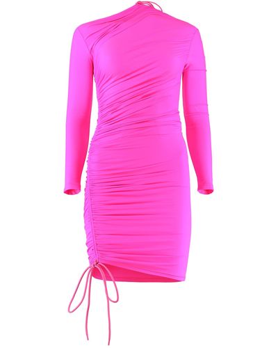 Balenciaga Draped Mini Dress - Pink