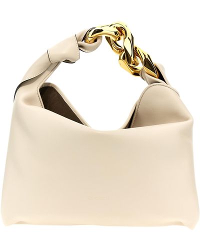 JW Anderson Chain Hobo Shoulder Bags White - Metallic