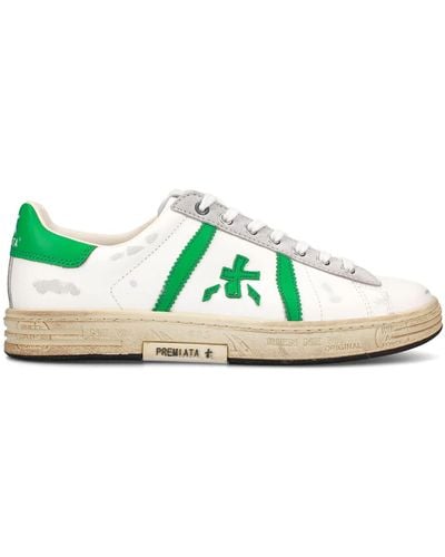 Premiata Calf Leather Russell Sneakers - Green